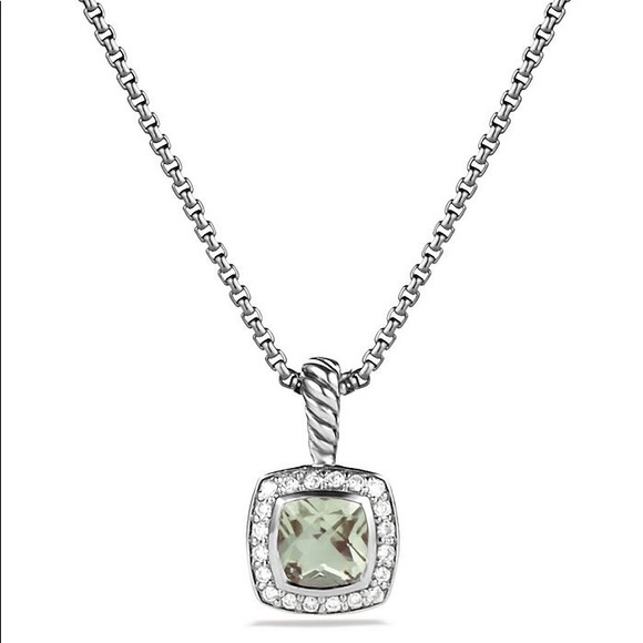 David Yurman Jewelry - David Yurman Petite Albion Pendant with Prasiolite and Diamonds on Chain